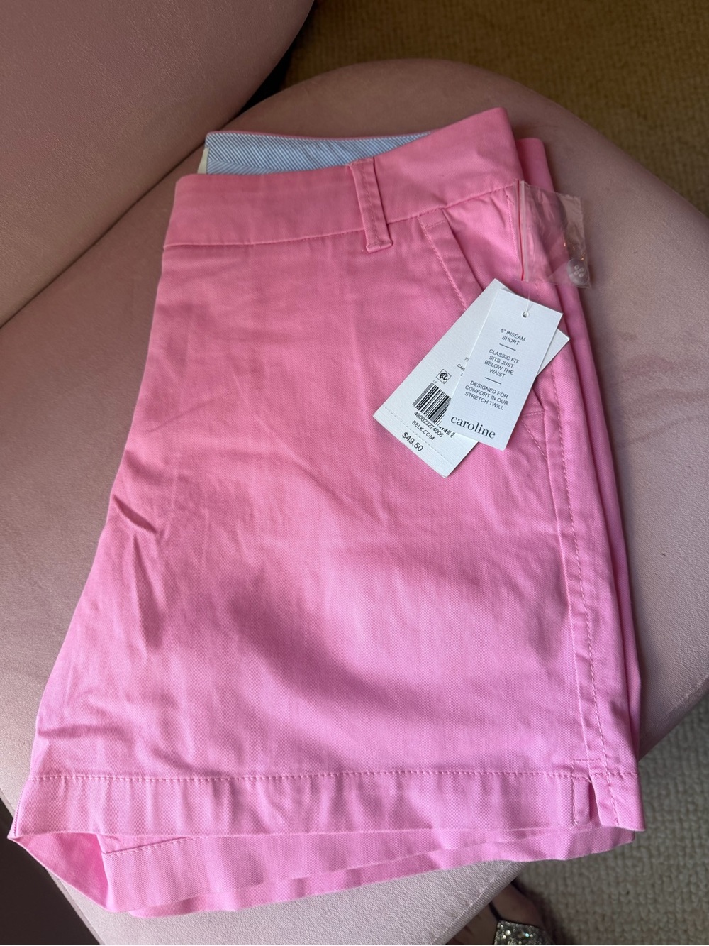 NWT Crown & Ivy Women’s Pink Chino Shorts size 6